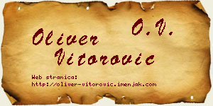 Oliver Vitorović vizit kartica